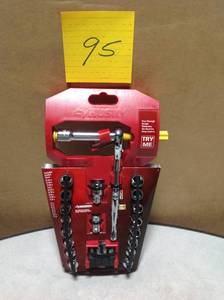 lot 95 image: Husky 14 in. Drive 6-Point Pass Thru Ratchet and Socket Set (30-Piece)  in good condition