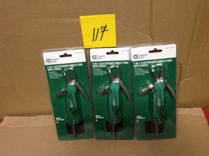 lot 117 image: Set of 3 Commercial Electric 7-in-1 Electricians Multi-Tool with Pouch New