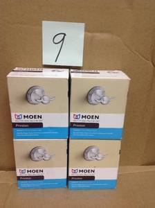 lot 9 image: Lot of 4 Preston Double Robe Hook in Chrome New
