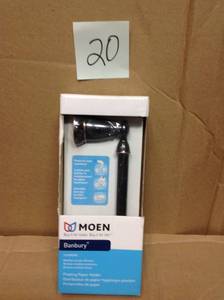 lot 20 image: Moen Banbury Pivoting Double Post Toilet Paper Holder in Mediterranean Bronzein good condition