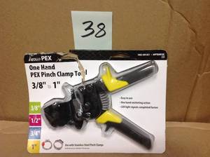 lot 38 image: Apollo 38 in. to 1 in. 1-Hand PEX Pinch Clamp Toolin good condition