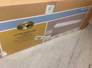 lot 41 image: Hampton Bay 49 in. x 18 in. Traditional Rectangle Stepped Lens LED Flush Mount Ceiling Light Dimmable High Output 5500 Lumens 4000Kin good condition
