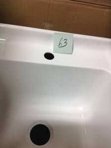 lot 63 image: Schon Eleni All-In-One Kit 24 in. x 22 in. x 37.8 in. Acrylic Utility Sink with Cabinet in Espressoin good condition