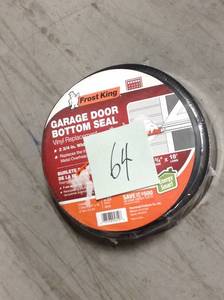 lot 64 image: Frost King EO 2-34 in. x 18 ft. Vinyl Replacement Weather Seal for 2-Car Garage Doorsin good condition