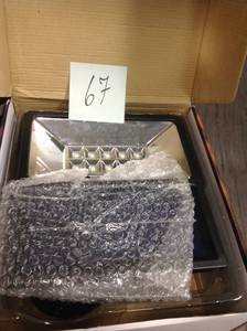 lot 67 image: Gama Sonic 160° Black Outdoor Solar Powered Security Light with Motion Sensorin good condition