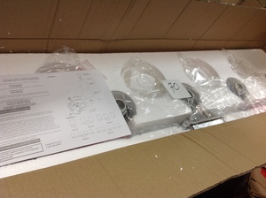 lot 70 image: Design House Oslo 44 in. W 5-Light Brushed Nickel Vanity Lightin good condition