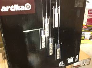 lot 77 image: Artika Essence 30-Watt Chrome Integrated LED Pendantin good condition
