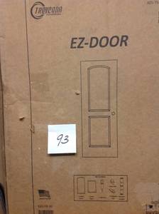 lot 93 image: EZ-Door 28 in., 30 in. and 32 in. Width Interior Door Self-Adhering Decorative Frame Kitin good condition
