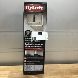 lot 7 image: HYLOFT 33 in. W x 34 in. D Adjustable Garage Ceiling Mount Storage Racks