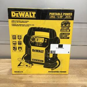 lot 8 image: DEWALT 1400 Peak Amp Jump Starter with Digital Compressor