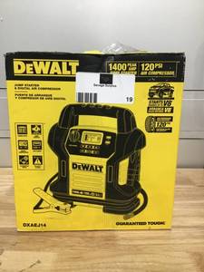 lot 19 image: DEWALT 1400 Peak Amp Jump Starter with Digital Compressor