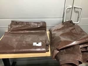 lot 31 image: EVERBILT - Lot of 2 16 x 12 brown tarps