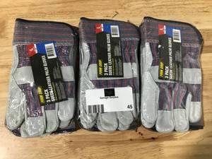 lot 45 image: FIRM GRIP - Lot of 3 Suede Leather Palm Gloves - 3-packs