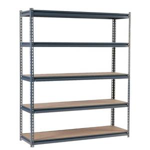 lot 35 image: EDSAL 72 in. H x 60 in. W x 36 in. D Steel Commercial Shelving Unit in Gray