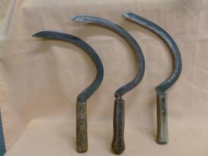 lot 63 image: Vintage Sickle Knives