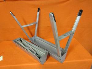 lot 21 image: Collapsible Steel Sawhorses