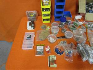 lot 25 image: Large Lot of Hardware, Hinges & Misc.