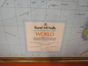 lot 33 image: Framed World Map