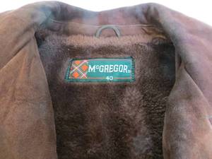 lot 23 image: VINTAGE McGregor Belted Brown Suede Jacket