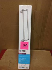 Hensley 24 in. Double Towel Bar with Press and Mark in Brushed Nickel not used