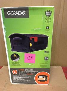 Gibraltar Mailboxes Patriot Large Plastic Post-Mount Mailbox, Black&nbsp&nbspin good condition