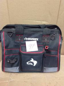 Husky 16 in. Large Mouth Tool Bag with Tool Wall&nbsp&nbspin good condition