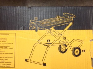 DEWALT 32-12 in. x 60 in. Rolling Miter Saw Stand not used