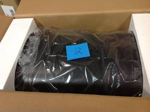lot 2 image: Architectural Mailboxes Oasis 360-Degree Rubbed Bronze Locking Parcel Mailbox with 2-Access Doors and Graphite Flag &nbspin good condition