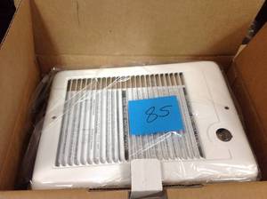 lot 85 image: Cadet Com-Pak 1,000-Watt 120-Volt Fan-Forced In-Wall Electric Heater in White not used