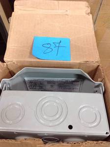 lot 87 image: GE RV Panel with 50 Amp RV Receptacle and 20 Amp GFCI Receptacle not used