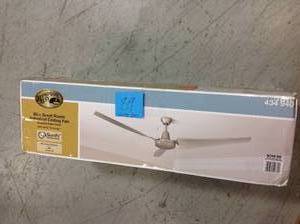 lot 89 image: Hampton Bay Industrial 60 in. Indoor Brushed Steel Ceiling Fan with Wall Control  OPEN BOX