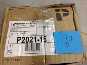 lot 67 image: Progress Lighting P2021-15 Med Bath Bracket, 4-100-watt not used