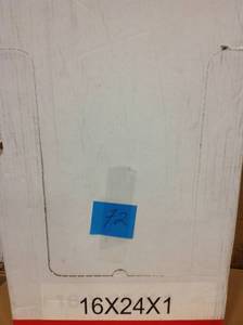 lot 72 image: Honeywell 16 in. x 24 in. x 1 in. Superior Allergen Pleated FPR 9 Air Filter New