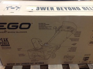 lot 105 image: EGO 21 in. Single-Stage 56-Volt Lithium-Ion Cordless Electric Snow Blower (Tool Only) no used