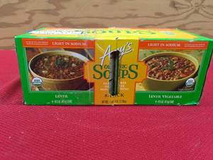 lot 10 image: Amys Organic Soups, Retail $12.99