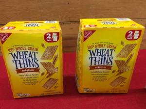 lot 13 image: Two Boxes Of Wheat Thins Original, Retail $15.18
