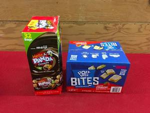 lot 37 image: Pop Tarts Bites & Meiji Hello Panda Chocolate, Retail $15.98
