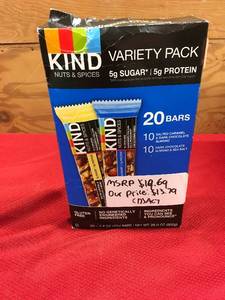 lot 54 image: Kind Bar Variety Pack, Retail $19.69