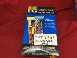 lot 64 image: Kind Bar Variety Pack, Retail $19.69