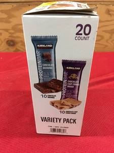 lot 82 image: Kirkland Signature Protein Bar 20 Pack, Retail $17.99