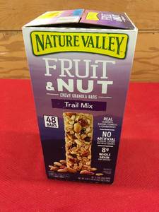 lot 88 image: Nature Valley Fruit & Nut Trail Mix Chewy Granola Bars, Retail $12.45
