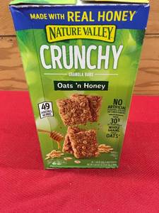 lot 99 image: Nature Valley Crunchy Oat n Honey Granola Bars, Retail $12.79