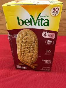 lot 100 image: Belvita Cinnamon Breakfast Biscuits, Retail $12.69