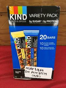 lot 109 image: Kind Bar Variety Pack, Retail $19.69