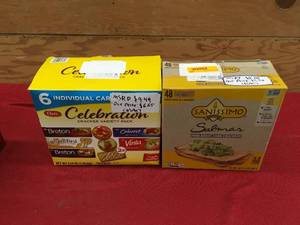 lot 140 image: Dare Celebration Variety Pack & Sanissimo Salmas Oven Baked Corn Crackers, Retail $14.49