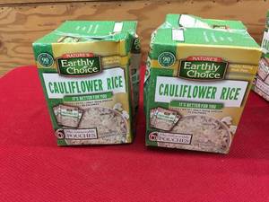 lot 97 image: Earthly Choice Cauliflower Rice, Retail $19.98