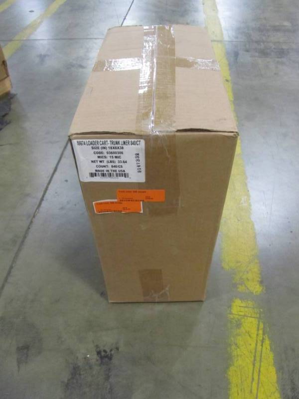 lot 186 image: Loader Cart - Truck Liner 18 x 18 x 38  840 ctcase 55674