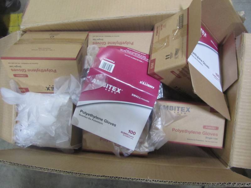 lot 87A image: Ambitex Disposable Gloves 10,000 ct. Small PSM6501