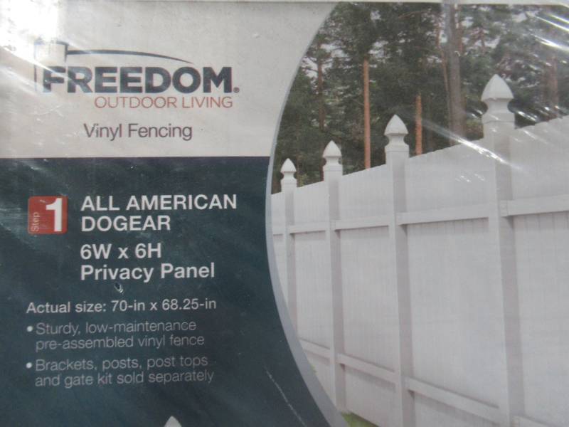 Freedom white vinyl dog ear panel best sale