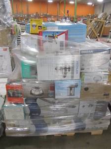 lot 56 image: WHOLESALE MIXED PALLET OF RETURNS - LIGHTING AND CEILING FANS